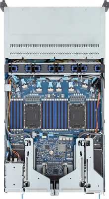 Серверная платформа Gigabyte Server Platform R283-S92 / 2U / 2xIntel (Gen 4/5) / 2xHS / 32xDIMM / 4xSFF NVMe/SATA/SAS + 20xSFF SATA/SAS + 2xSFF SATA/SAS / 2x1GbE / 2xOCP 3.0 / 6xFHHL + 2xLP / 2x2000W / Rails / 1Y