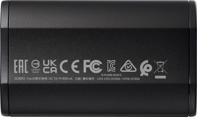 Твердотельный накопитель/ ADATA External SSD SD810, 1000GB, Type-C, USB 3.2 Gen2х2, up to R/W 2000/2000 MB/s, 72.7x44x12.2mm, Black (5 лет)