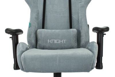 Кресло игровое Бюрократ VIKING KNIGHT Fabric серо-голубой Light-28 с подголов. крестовина металл