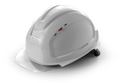 Каска защитная СОМЗ-80 Абсолют Престиж RAPID белая (бесцветный прозрачный козырек) РОСОМЗ 783717