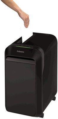 Шредер Fellowes PowerShred LX220 черный (секр.P-4)/перекрестный/20лист./30лтр./скрепки/скобы/пл.карты