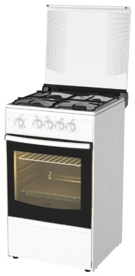 Плита Газовая Darina 1B1 GM 441 018 W белый/черный реш.чугун