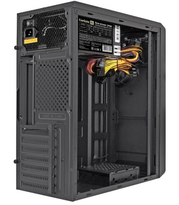 Exegate EX283073RUS Корпус Miditower ExeGate XP-332 Black, ATX, <XP500, Black,120mm>, 2*USB, Audio
