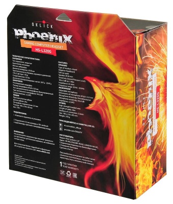 Наушники с микрофоном Оклик HS-L320G Phoenix черный 1.9м мониторные оголовье (NO-3000)