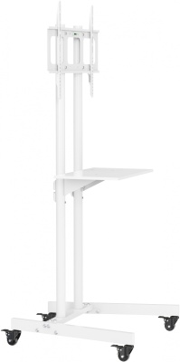 Стойка для телевизора Cactus CS-ST04, 37-70", напольный, мобильный,  белый  [cs-st04wt]