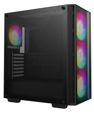 Корпус Deepcool MATREXX 55 MESH V4 без БП, боковое окно (закаленное стекло), 3xARGB LED 140мм вентилятора спереди, 1xARGB LED 120мм вентилятор сзади, черный, ATX (MATREXX 55 MESH V4)