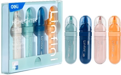 Набор текстовыделителей Deli EU370 1-5мм 4цв. ассорти (4шт.)