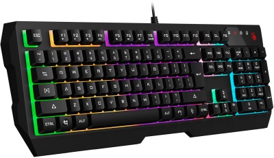 Клавиатура A4Tech Bloody B135N черный USB Multimedia for gamer LED (подставка для запястий) (B135N)