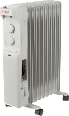 Радиатор масляный Ресанта ОМ-9А 2000Вт белый
