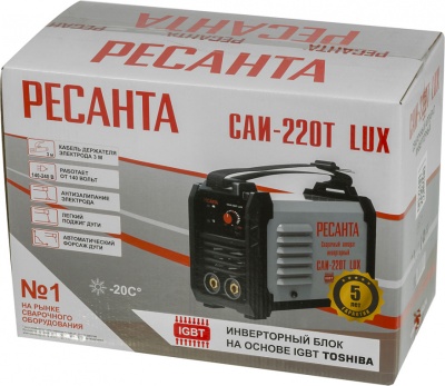 Сварочный аппарат Ресанта САИ-220Т LUX инвертор ММА DC 7.8кВт