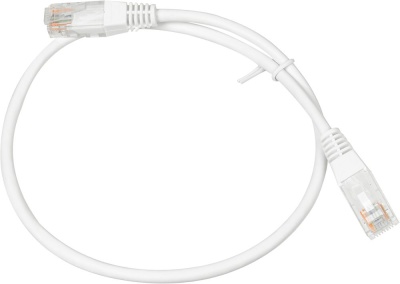 Патч-корд Lanmaster UTP TWT-45-45-0.5-WH вилка RJ-45-вилка RJ-45 кат.5е 0.5м белый ПВХ
