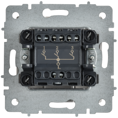 BRITE Выключатель 3-клавишный 10А ВС10-3-0-БрАБ арктический белый IEK