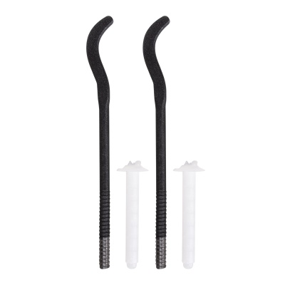 Комплект плоских кронштейнов с дюбелями 7,2х170мм, черные