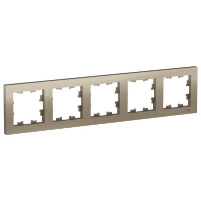 Systeme electric ATN000505 ATLASDESIGN 5-постовая РАМКА, универсальная, ШАМПАНЬ