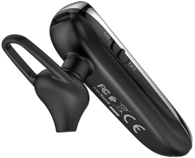 Наушники с микрофоном Hoco E49 черный внутриканальные BT крепление за ухом