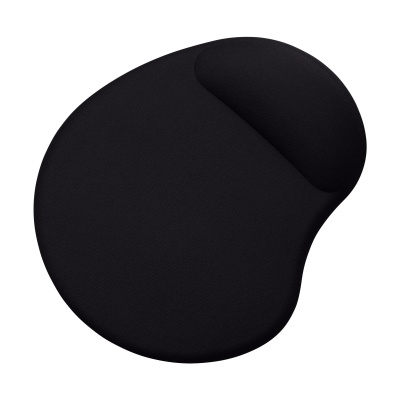 Коврик для мыши Buro BU-GEL/BLACK мини, 225х190х2мм, с подставкой под запястье, черный