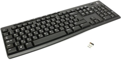 Беспроводная клавиатура K270 RUS BLACK/ WHITE 920-003058 LOGITECH