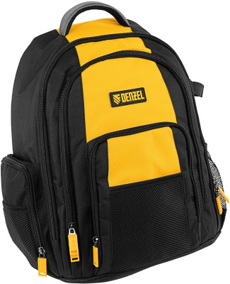 Рюкзак для инструмента, 365х190х430 мм, 3 отделения, 26 карманов// Denzel