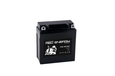 Стартерный мото аккумулятор Delta (RED ENERGY Li-ion) RS 1205.1 12В/5Ач, клемма Болт + гайка Ø 5 мм (120х61х130мм (135мм