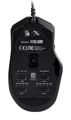 Мышь A4Tech Bloody X5 Max черный оптическая (10000dpi) USB (9but)