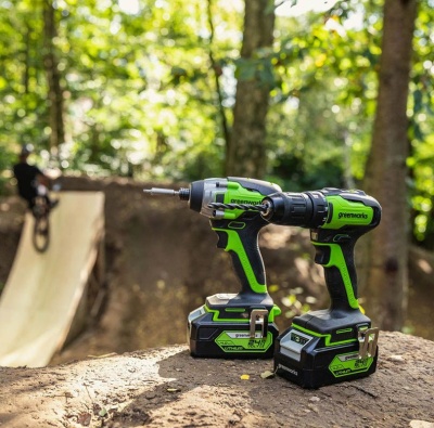 Дрель-шуруповерт Greenworks GD24DD35 аккум. патрон:быстрозажимной