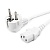 Кабель питания Cablexpert PC-186-1-3 белый, 1.8м, Schuko(S22) - C13, Сечение провода 3x1кв.мм, с заземлением, без индивидуальной упаковки (сборка)