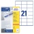 Этикетки Avery Zweckform 3481 A4 70x41мм 21шт на листе/70г/м2/100л./белый матовое самоклей. универсальная
