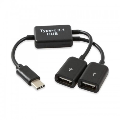 KS-is KS-813 Адаптер OTG 2xUSB 2.0 F в USB-C M