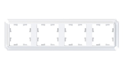 ATLASDESIGN ANTIQUE 4-постовая рамка, универсальная, БЕЛЫЙ