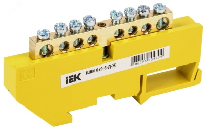 Iek YNN10-69-8D-K05 Шина PE "земля" на DIN-изол ШНИ-6х9-8-Д-Ж ИЭК