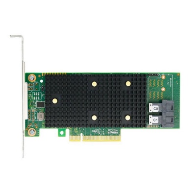 Адаптер HBA Broadcom 9400-8i SGL (05-50008-01) PCIe 3.1 x8 LP, Tri-Mode SAS/SATA/NVMe 12G HBA, 8port(2*int SFF8643), 3408 IOC