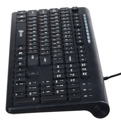 Клавиатура Оклик 480M черный/черный USB slim Multimedia