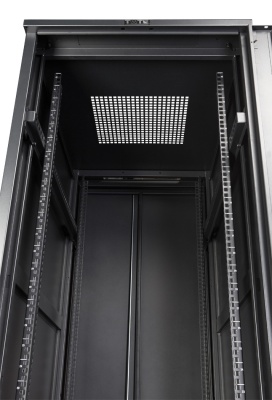 Шкаф серверный Lanmaster (TWT-CBB-22U-6X8-G1) напольный 22U 600x800мм пер.дв.стекл задн.дв.двуст. 2 бок.пан. 800кг черный IP20