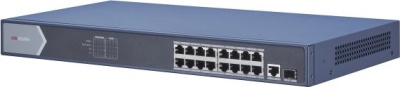 Неуправляемый коммутатор, 16 RJ45 1000M PoE Hikvision DS-3E0518P-E/M