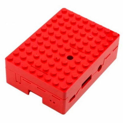 RA183   Корпус ACD Red ABS Plastic Building Block case for Raspberry Pi 3 B (CBPIBLOX-RED) (494309)
