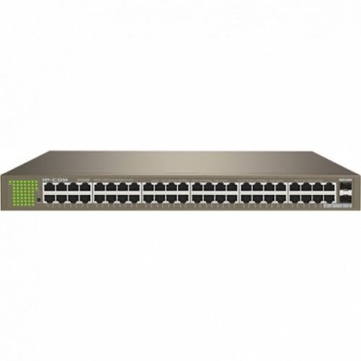 IP-COM G1050F Коммутатор неуправляемый, 50 портов, 48x1 Гбит/с, SFP 2x1 Гбит/с, установка в стойку, металлический корпус