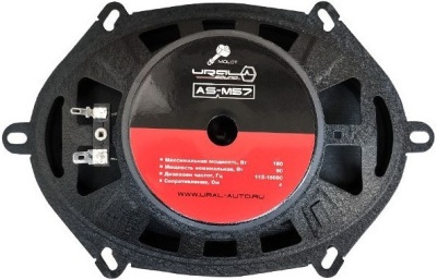 Колонки автомобильные Ural Молот АС-М57 (без решетки) 180Вт 94дБ 4Ом 13x18см (5x7дюйм) (ком.:2кол.) широкополосные однополосные