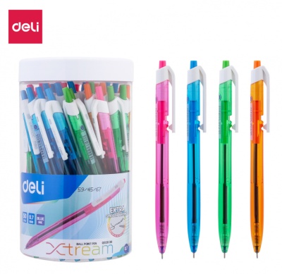 Ручка шариковая Deli EQ02836-1 X-tream авт. 0.7мм ассорти синие чернила