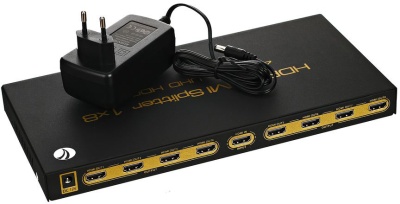 VCOM DD428 Разветвитель HDMI Spliitter 1=>8  2.0v.