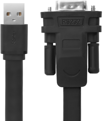Greenconnect Конвертер-переходник 3.0m плоский, черный, позолоченные коннекторы, 28/26 AWG, USB 2.0 AM / DB9 RS-232 PROF GCR-UOC5M-BCG-3.0m, чипсет PL2303RA Greenconnect USB 2.0 AM / DB9 RS-232 + чипсет PL2303RA (GCR-UOC5M-BCG-3.0m)