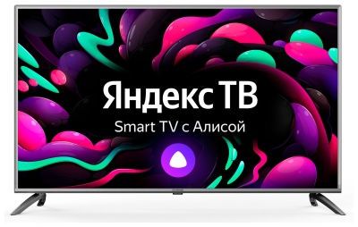 Телевизор LED Starwind 50" SW-LED50UG400 Яндекс.ТВ стальной 4K Ultra HD 60Hz DVB-T DVB-T2 DVB-C DVB-S DVB-S2 USB WiFi Smart TV