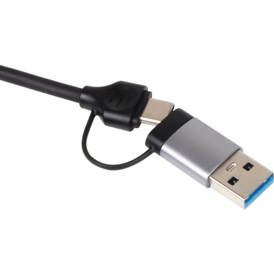 Адаптер TypeC+adapter-->USB3.0+2USB2,0+SD+TF, VCOM <DH297> Адаптер VCOM USB 2.0 Type-C+USB 2.0 Type-AM/USB 3.0+2 x USB 2.0 Type-AF+TF+SD (DH297)
