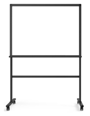 Доска стеклянная Deli 8738 стеклянная белый 90x120см алюминиевая рама стекло на подставке магнитный 4 магнита/4 колесика/2 маркера/стиратель