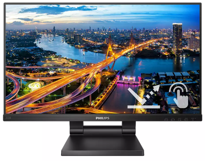 Монитор 21,5" Philips 222B1TC 1920х1080@75Гц IPS W-LED 16:9 SmoothTouch 4ms VGA HDMI DP 4xUSB3.2 50M:1 178/178 250cd Tilt HAS Speakers Black (222B1TC/00)