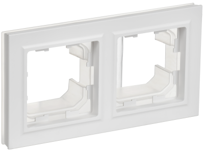 BRITE Рамка 2-местная IP44 РУ-2-БрАБ-44 арктический белый IEK