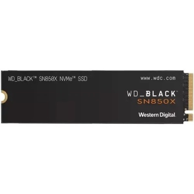 WD SSD Black SN850X, 2.0TB, M.2(22x80mm), NVMe, PCIe 4.0 x4, 3D TLC, R/W 7300/6600MB/s, IOPs 1 200 000/1 100 000, TBW 1200, DWPD 0.3 (12 мес.)