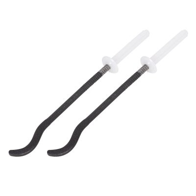 Комплект плоских кронштейнов с дюбелями 7,2х170мм, черные