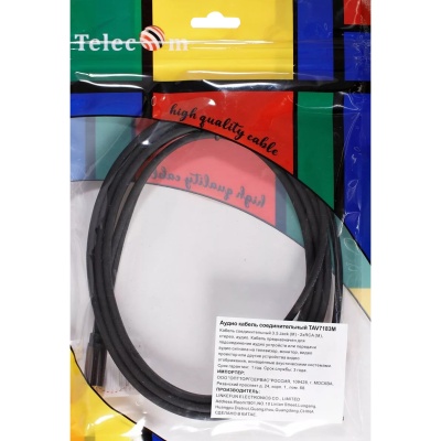 Кабель соединит 3.5 Jack (M) - 2xRCA (M), 1.5м Telecom PRO <TAV7183M-1.5M> VCOM Кабель-переходник Telecom 2 x RCA M/Jack 3.5 mm F (TAV7183M-1.5M)